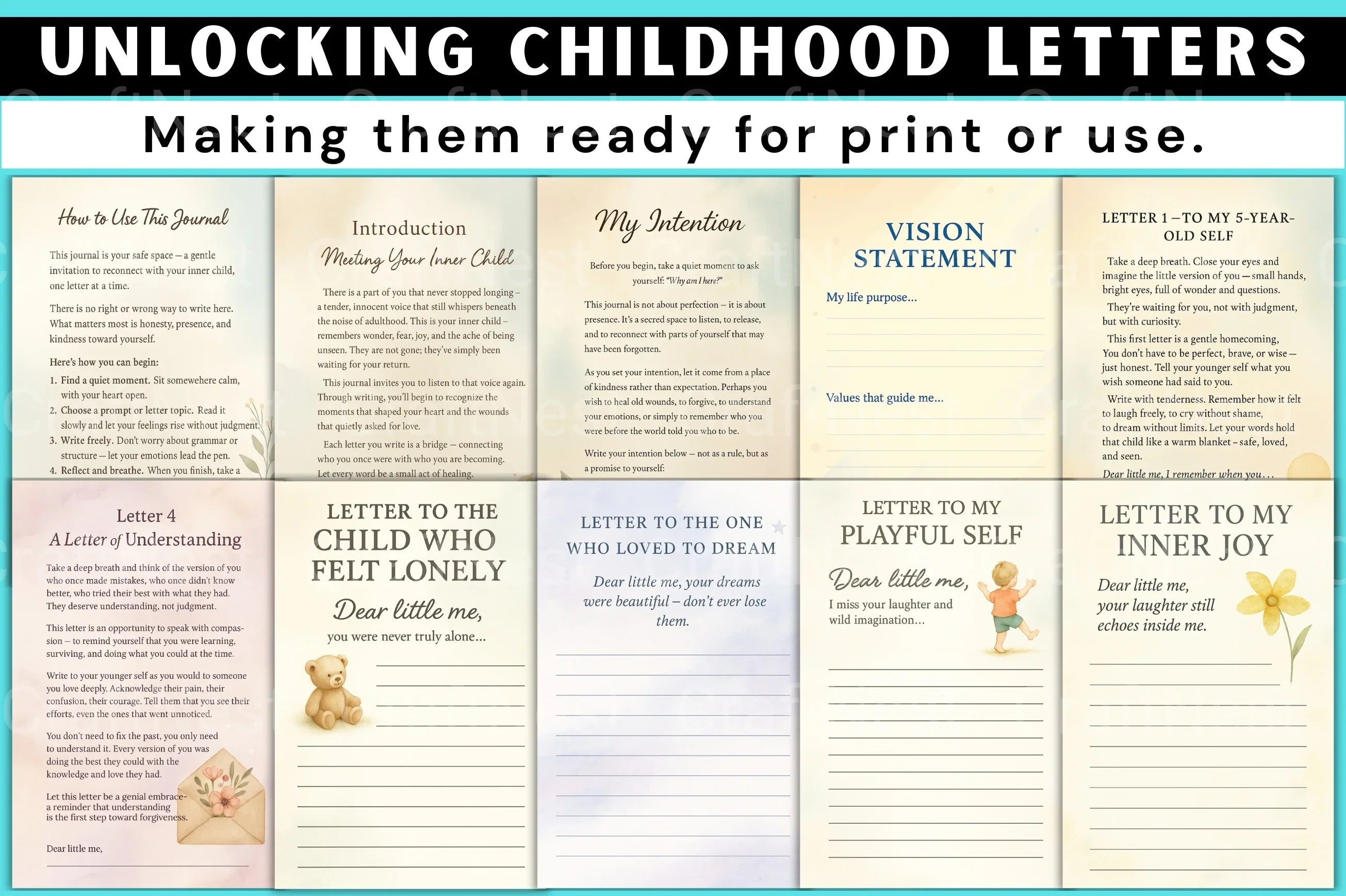 Unlocking Childhood Letters - CraftNest - Digital Crafting and Art