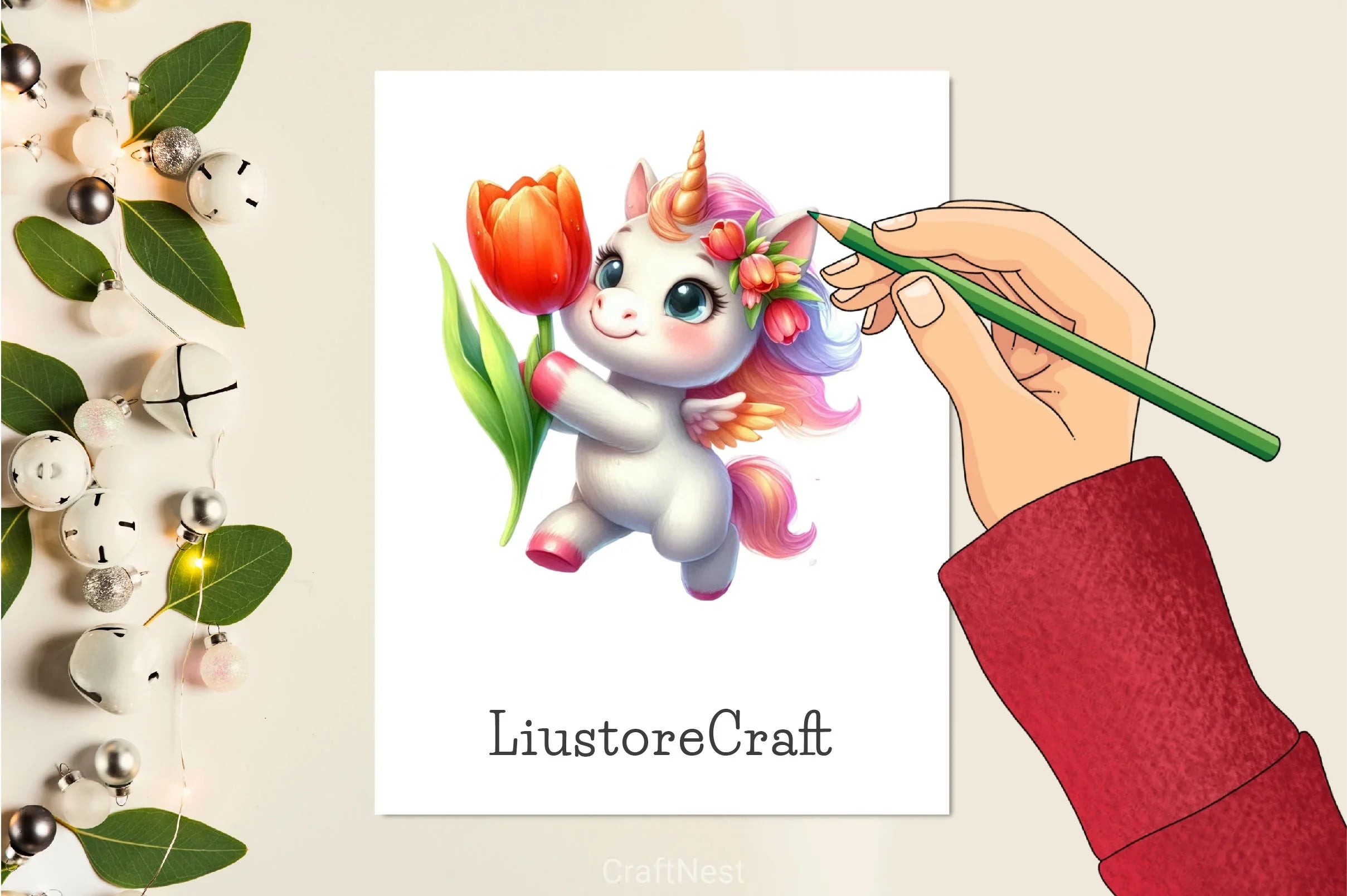 Cute Animals And Tulip Flower Clipart Bundle 3 - CraftNest - Digital Crafting and Art