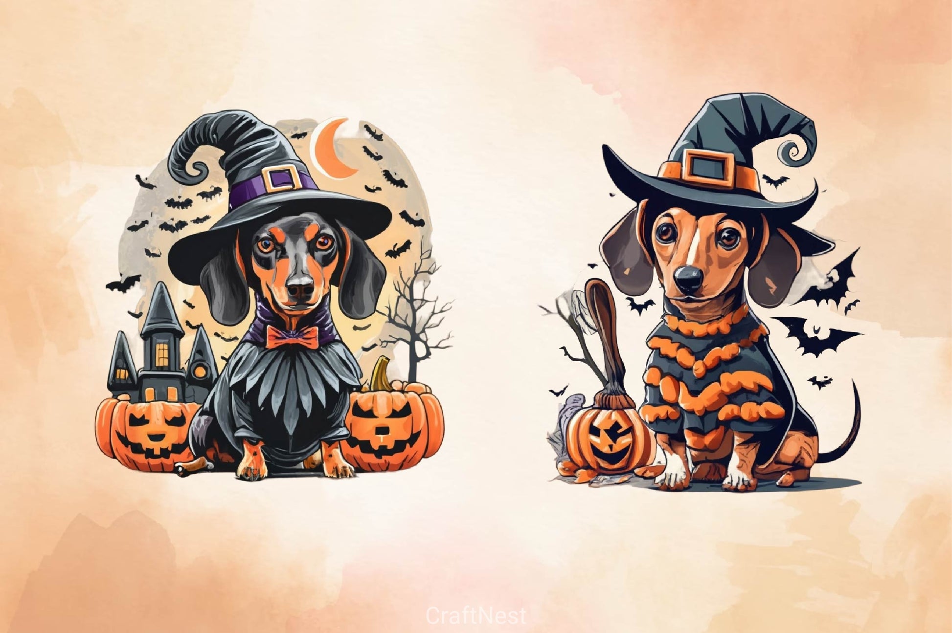 Halloween Cute Dog Clipart Bundle - CraftNest - Digital Crafting and Art