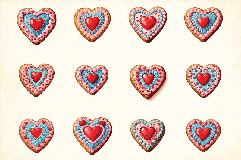Valentine's Love Cookie Clipart Bundle - CraftNest - Digital Crafting and Art