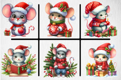 Christmas Mouse Clipart Bundle - CraftNest - Digital Crafting and Art