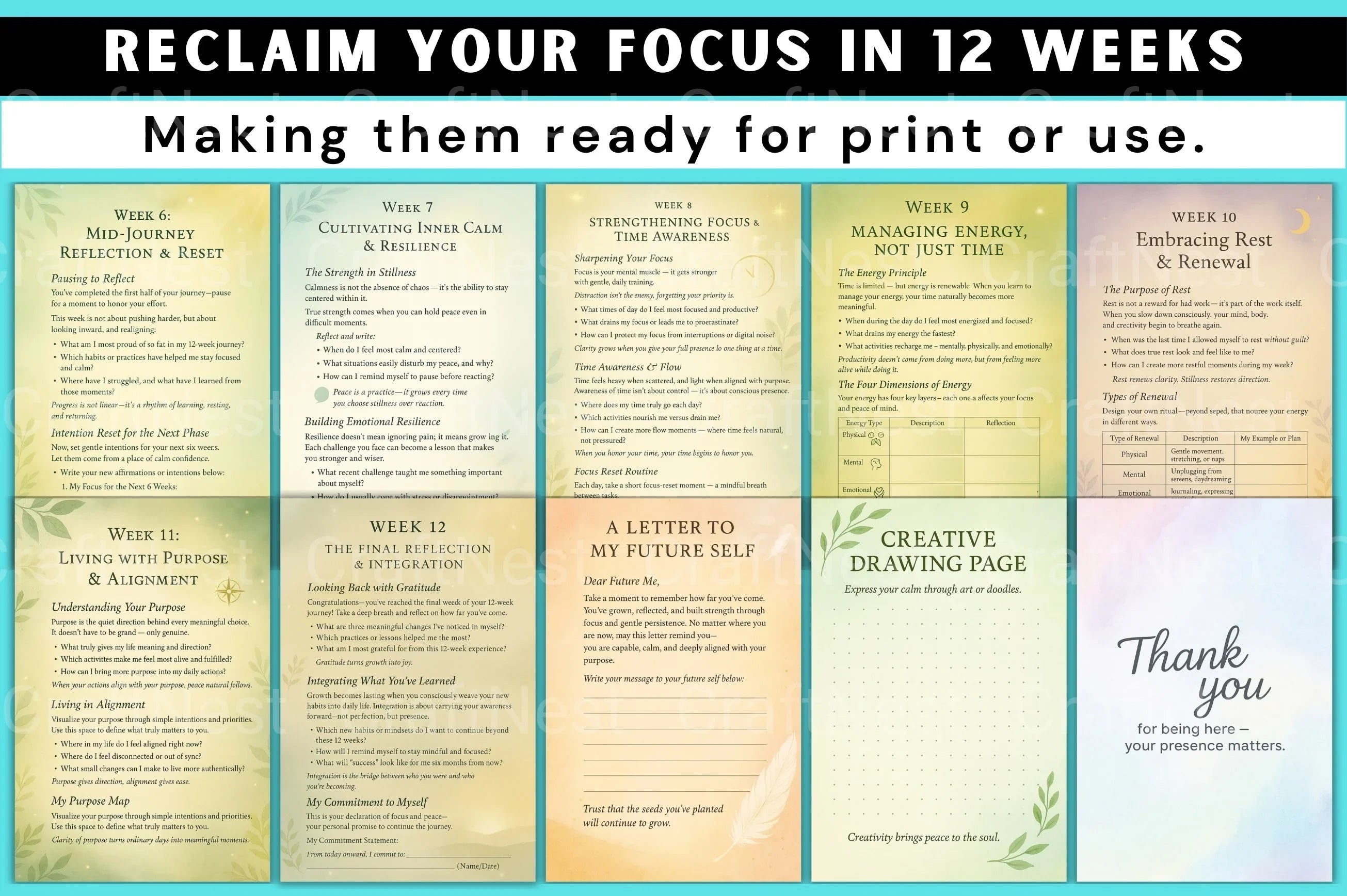 Reclaim Your Focus in 12 Weeks - CraftNest - Digital Crafting and Art