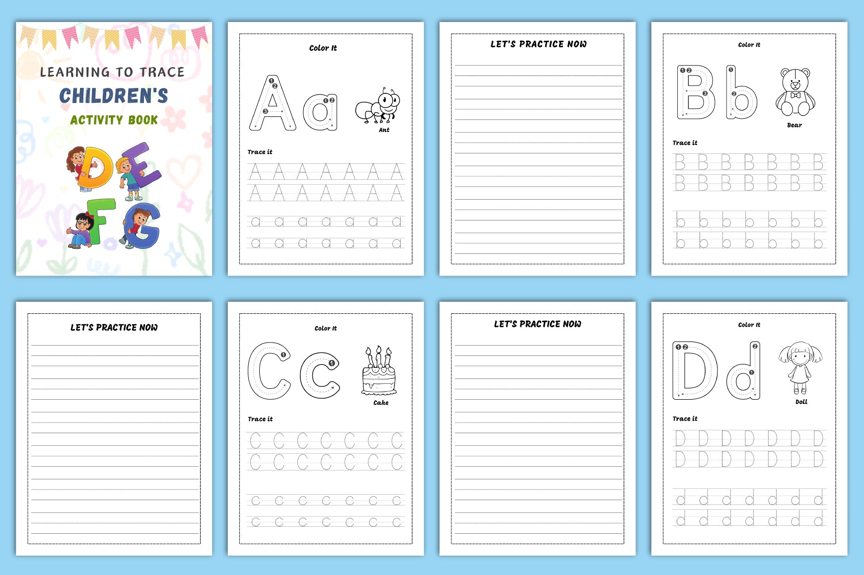 Learning to Trace: Children's Activity Workbook