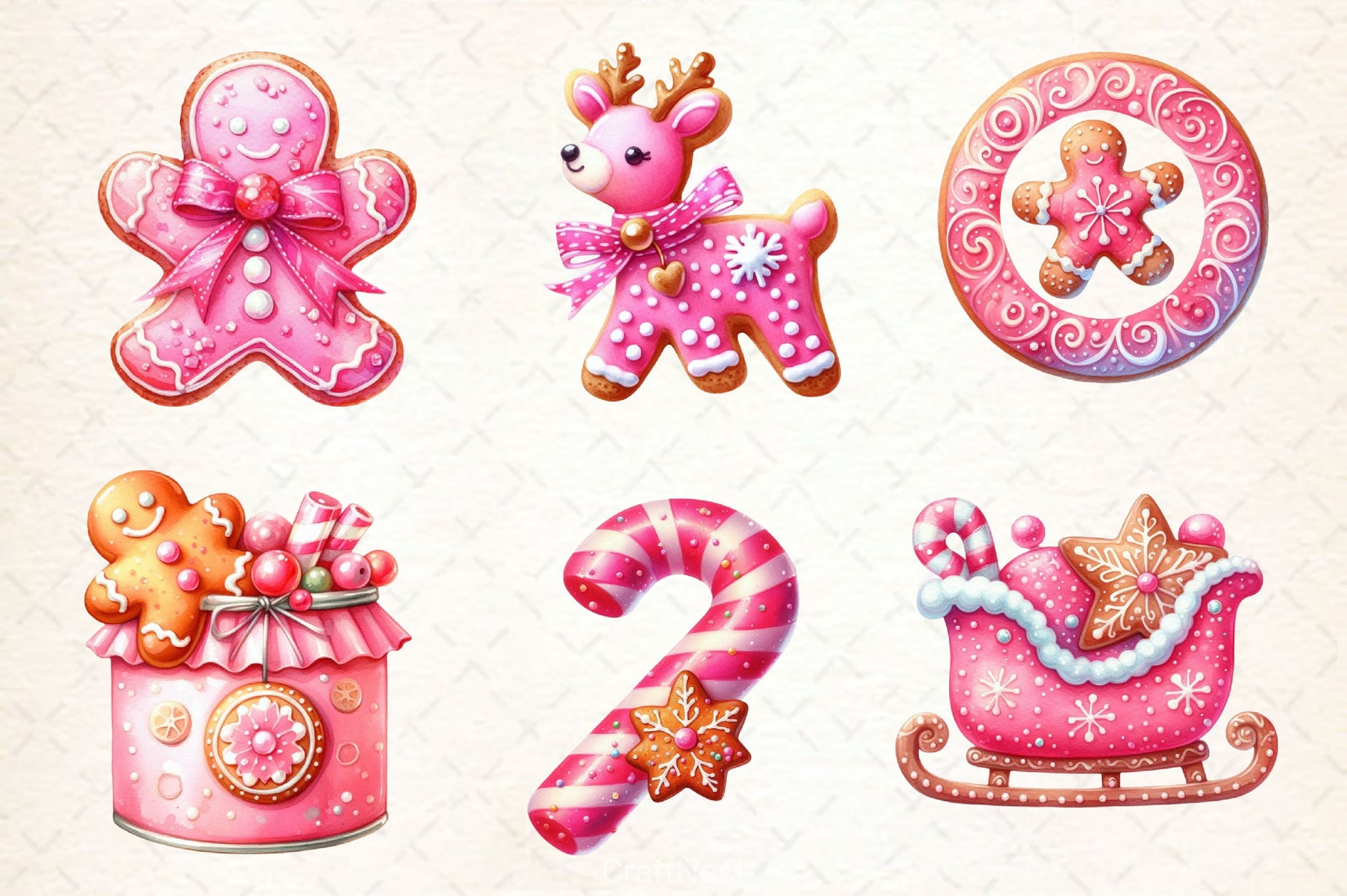 Gingerbread House Cookies Clipart Bundle - CraftNest - Digital Crafting and Art