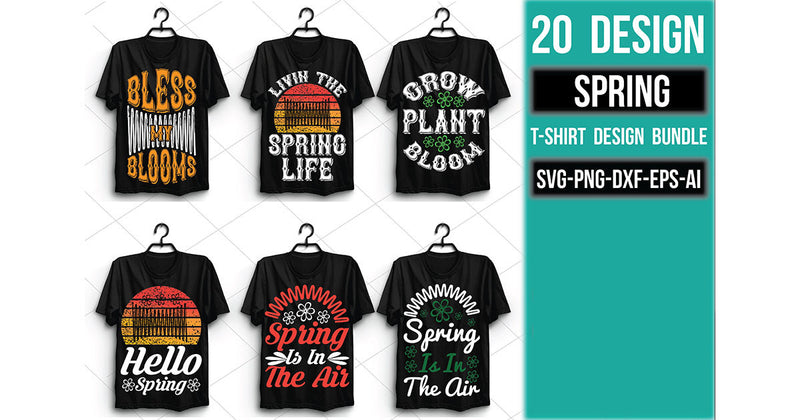 Spring T Shirt Bundle - CraftNest - Digital Crafting and Art