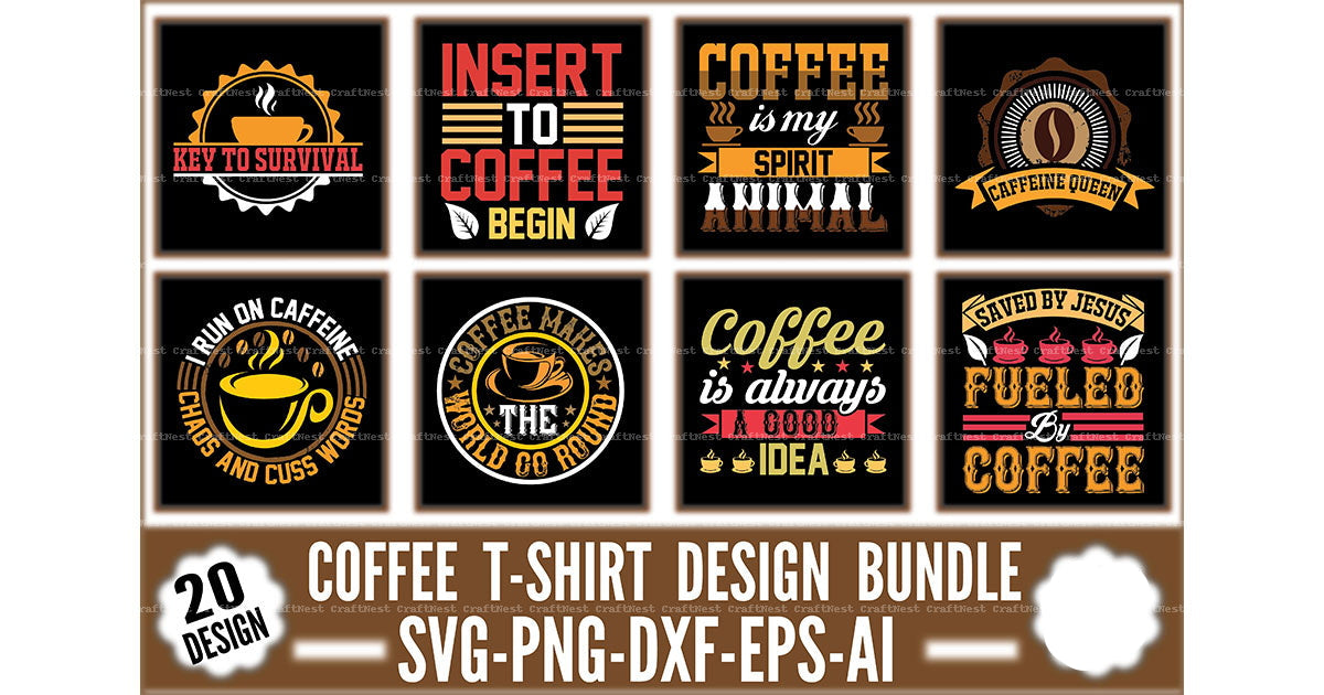Coffee T-Shirt Design SVG Bundle