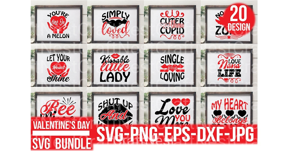 Valentine's Day Design Bundle - CraftNest - Digital Crafting and Art
