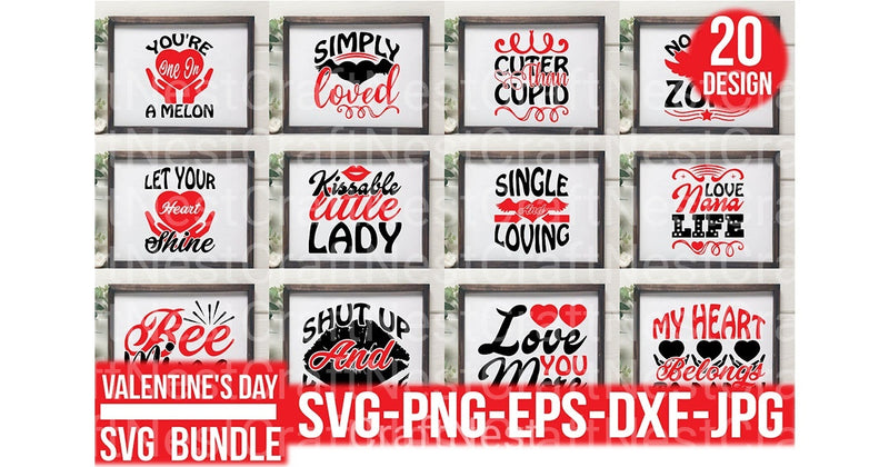 Valentine's Day Design Bundle - CraftNest - Digital Crafting and Art