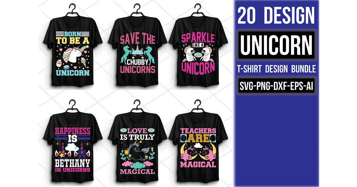 Unicorn T Shirt Bundle 3 - CraftNest - Digital Crafting and Art