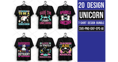 Unicorn T Shirt Bundle 3 - CraftNest - Digital Crafting and Art