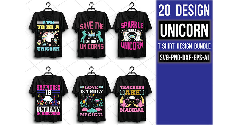 Unicorn T Shirt Bundle 3 - CraftNest - Digital Crafting and Art
