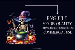 Skeleton Halloween Clipart Bundle - CraftNest - Digital Crafting and Art