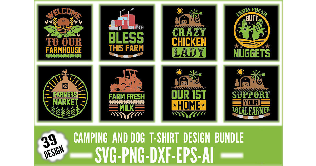 Camping And Dog T-Shirt Bundle - CraftNest - Digital Crafting and Art