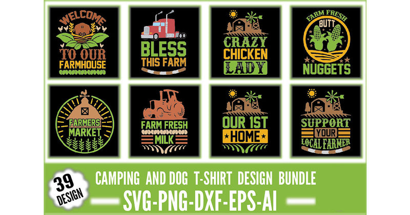 Camping And Dog T-Shirt Bundle - CraftNest - Digital Crafting and Art