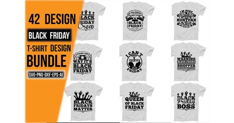 Black Friday T-Shirt Bundle - CraftNest - Digital Crafting and Art