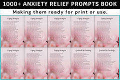 Anxiety Relief Prompts Book for Stress Reduction - CraftNest - Digital Crafting and Art