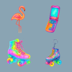 Neon Retro 2 Clipart Bundle 2 - CraftNest - Digital Crafting and Art