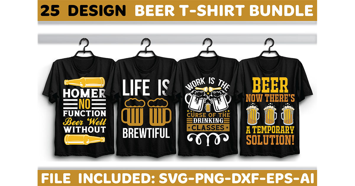 Beer T-Shirt Bundle 6 - CraftNest - Digital Crafting and Art