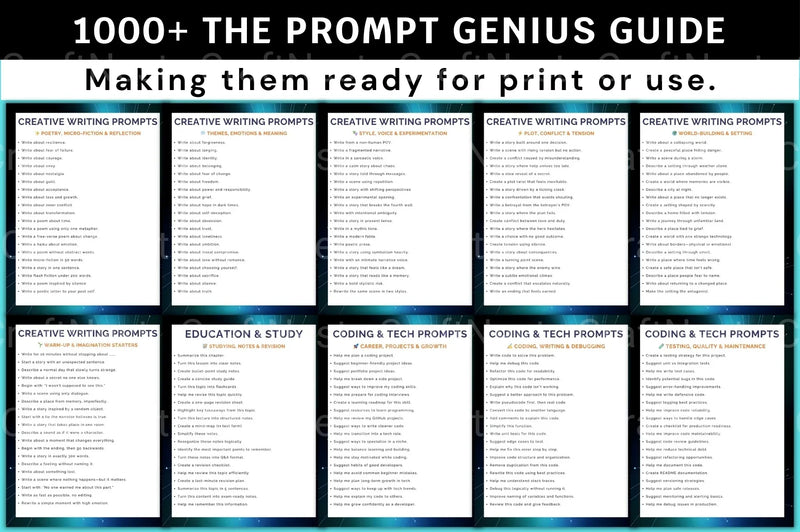 The Prompt Genius Guide: Mastering AI Prompts - CraftNest - Digital Crafting and Art