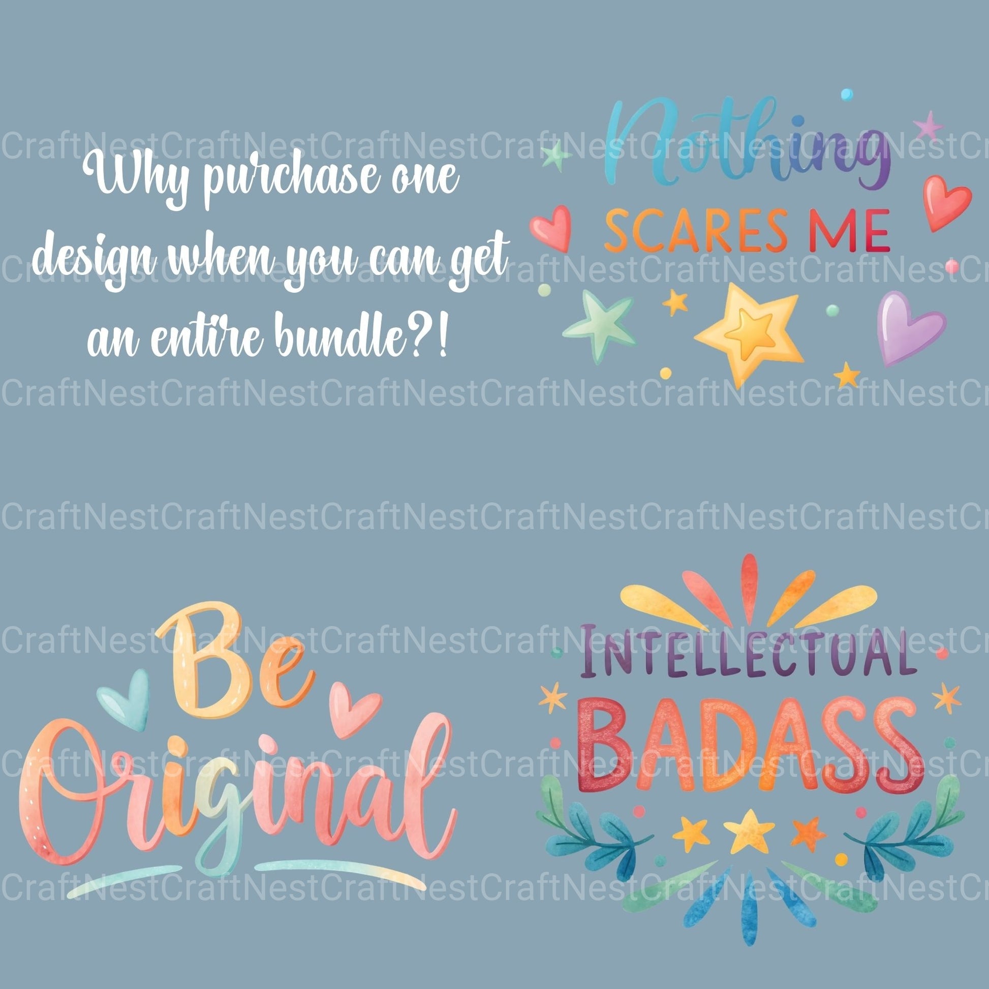 Inspirational Quotes Clipart Bundle - CraftNest - Digital Crafting and Art