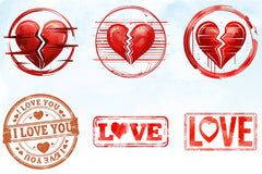 Valentine Stamps Clipart Bundle - CraftNest - Digital Crafting and Art