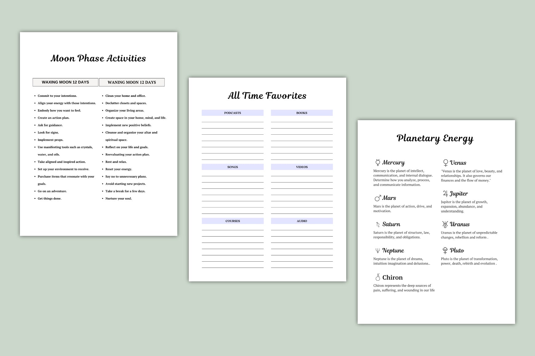 Lunar Energy Ritual Planner