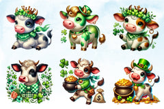 St. Patrick's Cow Clipart Bundle - CraftNest - Digital Crafting and Art