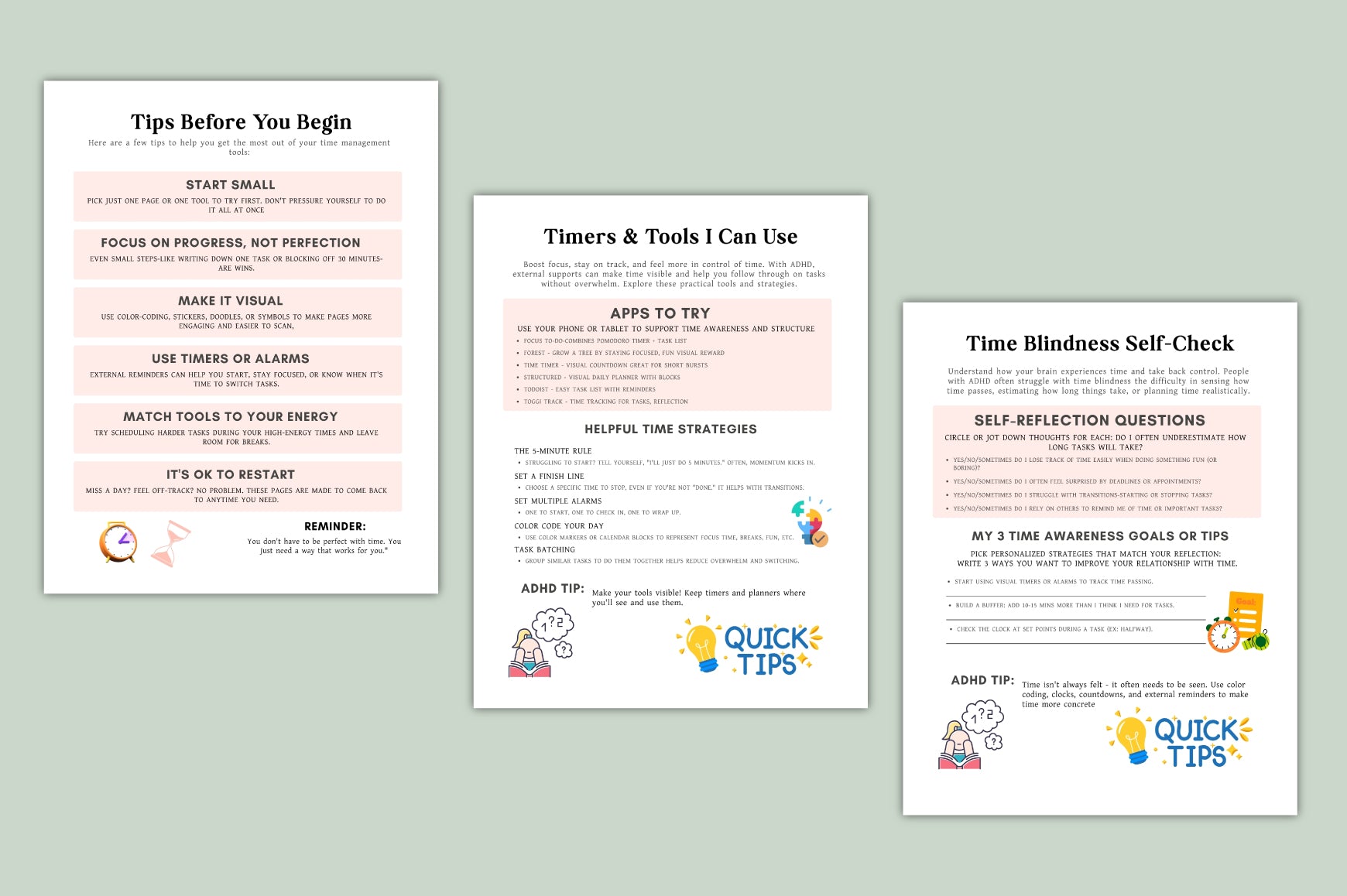Smart Time ADHD Worksheets Book