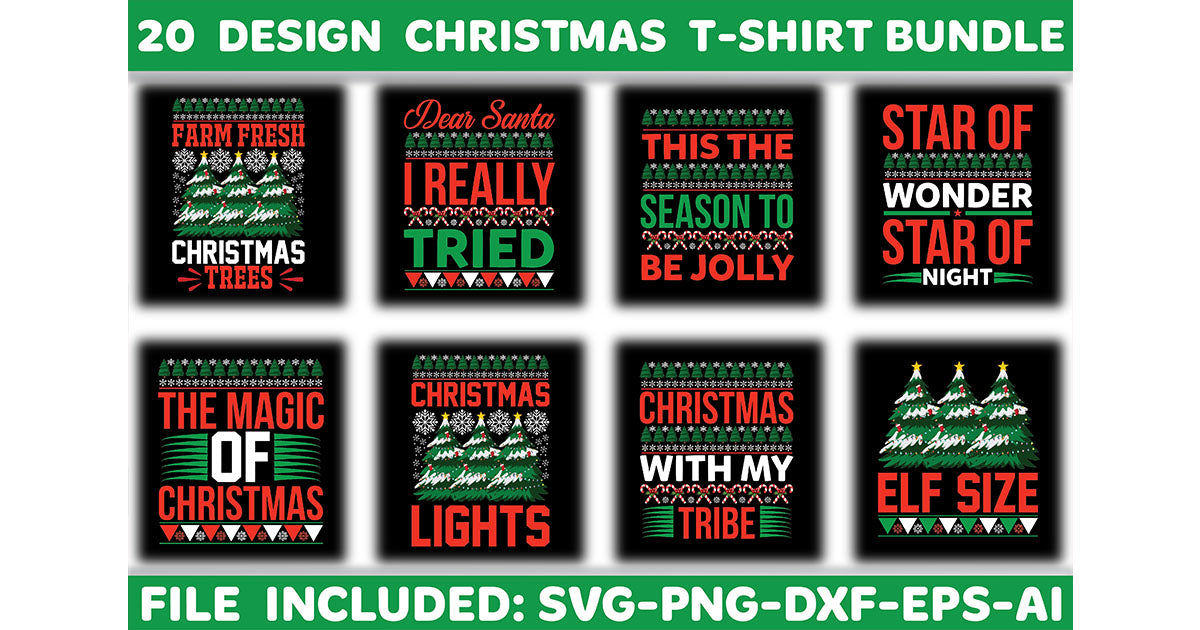 Christmas T-Shirt Bundle 8 - CraftNest - Digital Crafting and Art