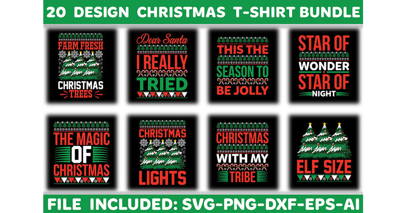 Christmas T-Shirt Bundle 8 - CraftNest - Digital Crafting and Art
