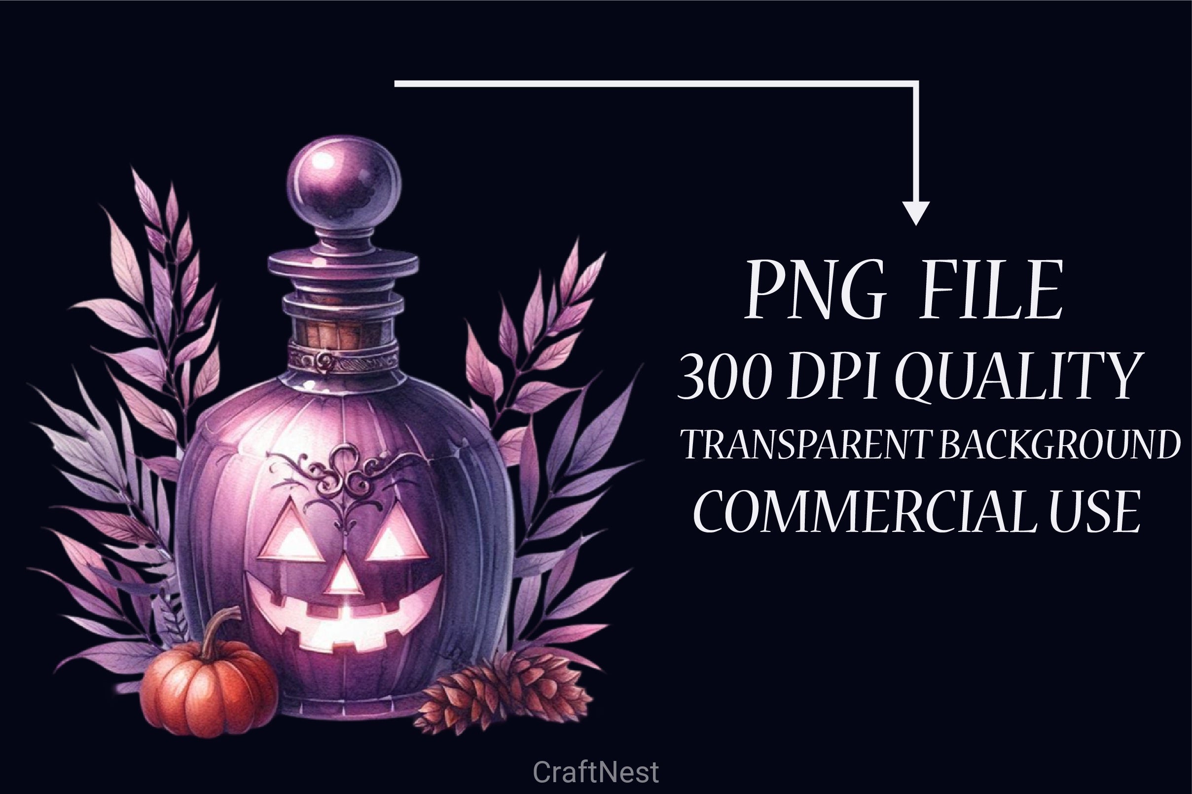 Halloween Whiskey Decanter Clipart Bundle - CraftNest - Digital Crafting and Art