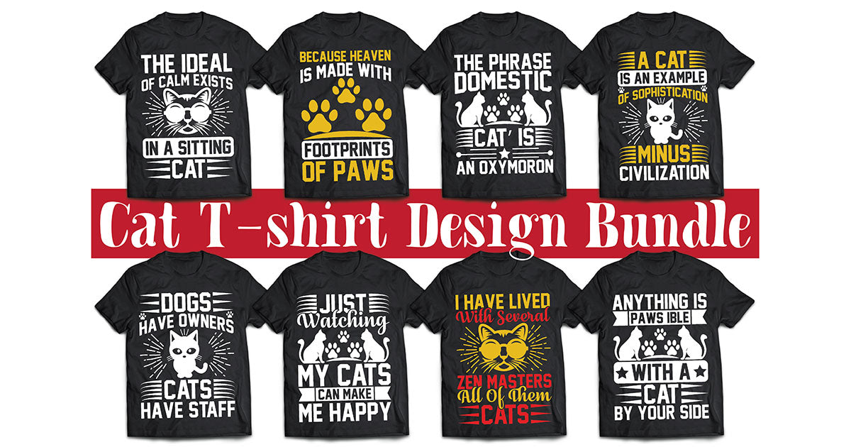 Cat T-Shirt Bundle 2 - CraftNest - Digital Crafting and Art