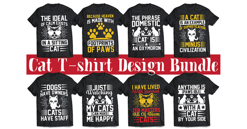Cat T-Shirt Bundle 2 - CraftNest - Digital Crafting and Art