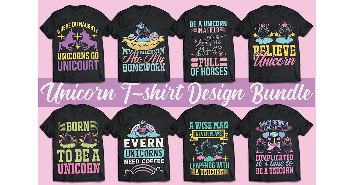 Unicorn T-Shirt Bundle 2 - CraftNest - Digital Crafting and Art