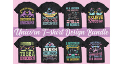Unicorn T-Shirt Bundle 2 - CraftNest - Digital Crafting and Art