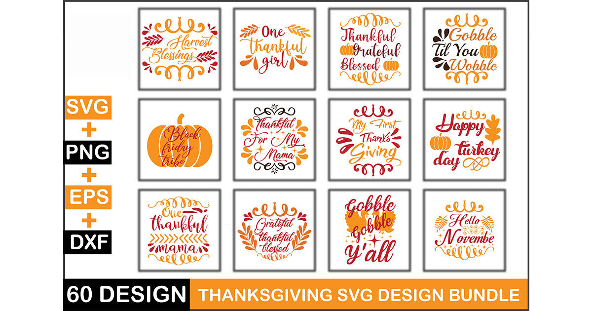 Thanksgiving SVG Bundle 6 - CraftNest - Digital Crafting and Art