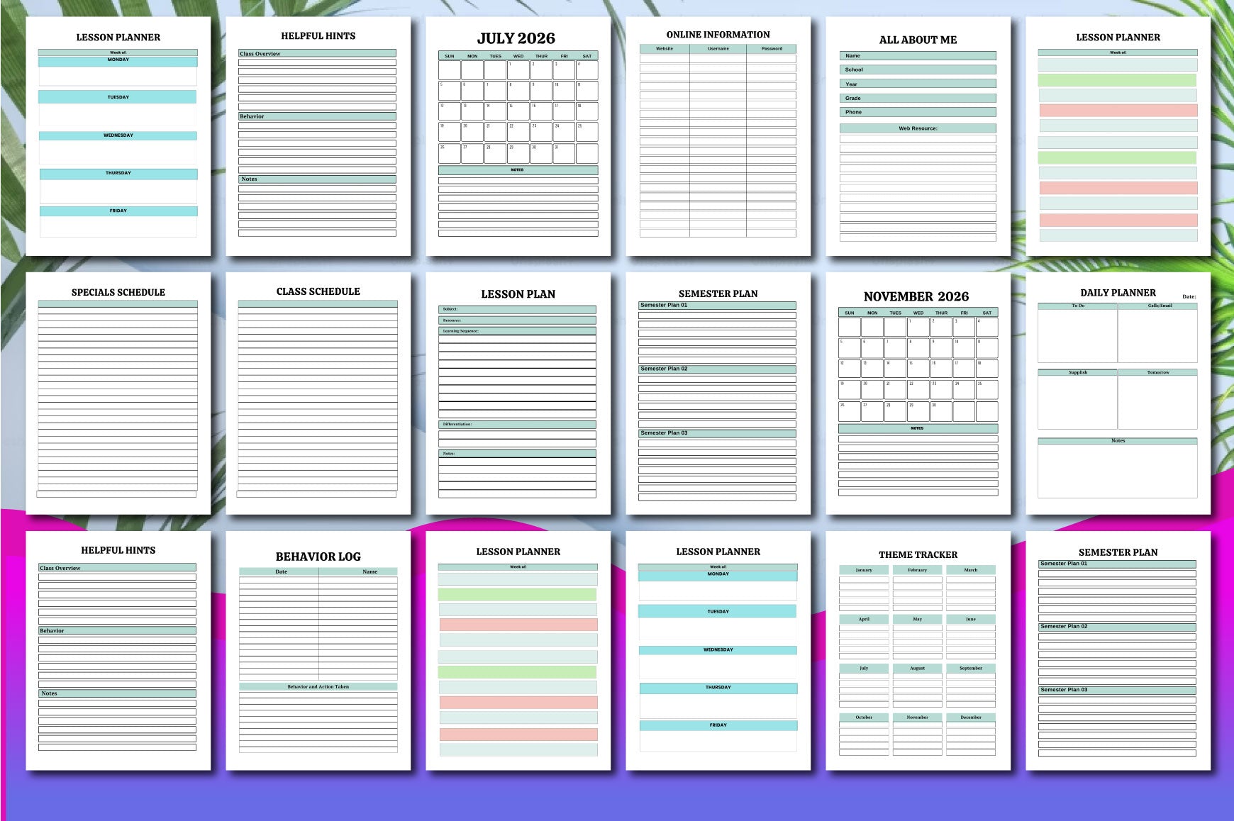 Teacher Planner