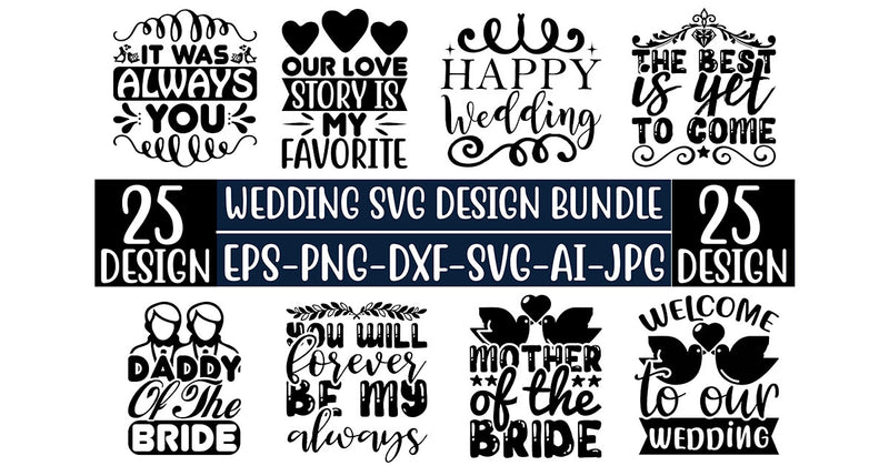 Wedding SVG Bundle - CraftNest - Digital Crafting and Art