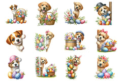 Easter Dog Peeking Clipart Bundle - CraftNest - Digital Crafting and Art