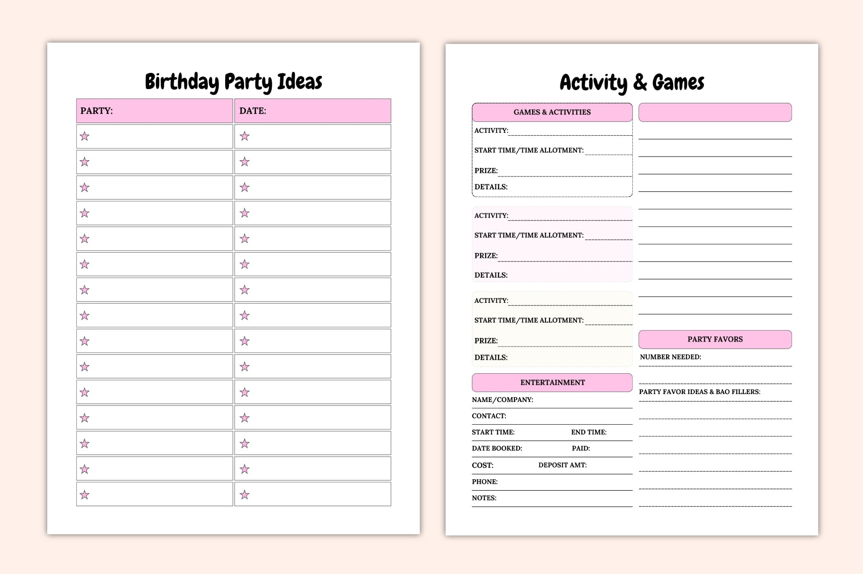 All-In-One Birthday Party Planner