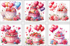 Valentine Cake Clipart Bundle - CraftNest - Digital Crafting and Art