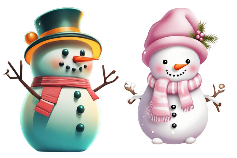 Snowman Collection Clipart Bundle - CraftNest - Digital Crafting and Art