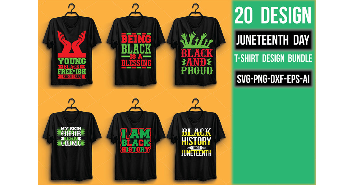 Juneteenth Day T Shirt Bundle - CraftNest - Digital Crafting and Art