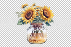 Sunflowers Ornaments Clipart Bundle - CraftNest - Digital Crafting and Art