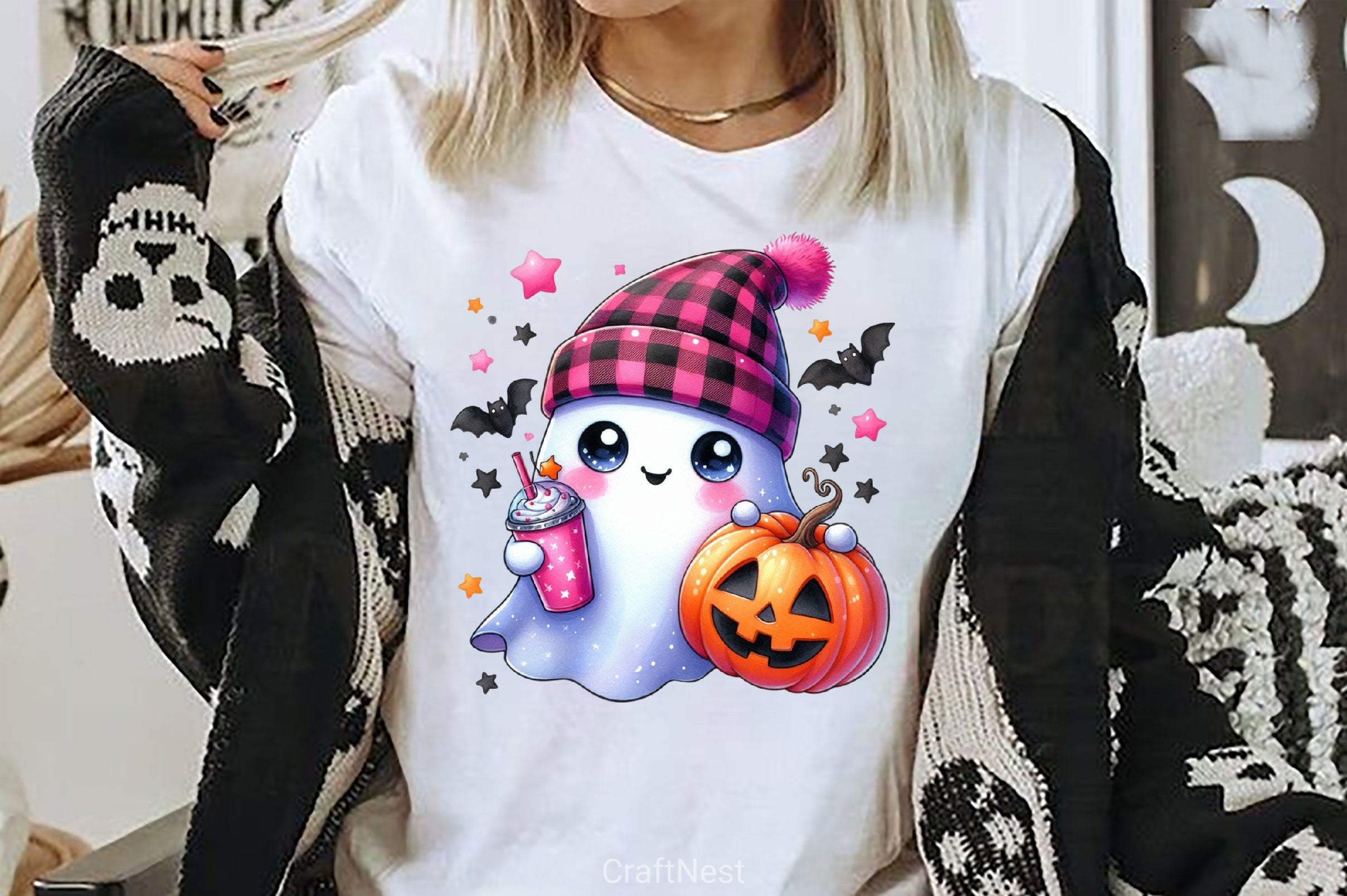 Cute Ghost Cute Halloween Clipart Bundle 16 - CraftNest - Digital Crafting and Art