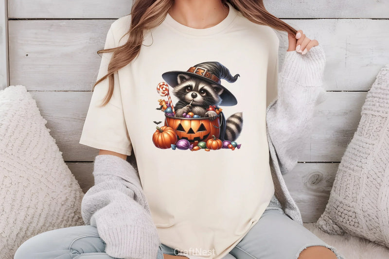 Halloween Raccoon Clipart Bundle 10 - CraftNest - Digital Crafting and Art