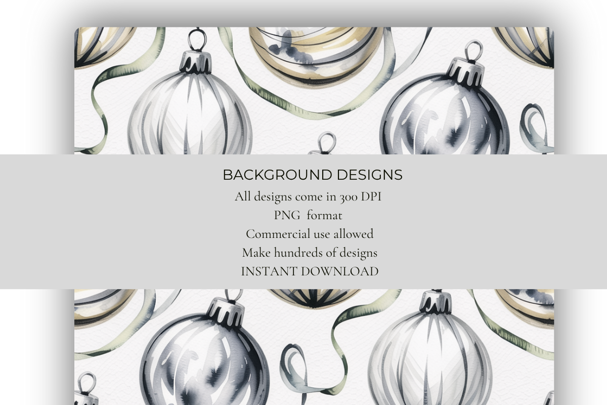 Silver Christmas Background Papers