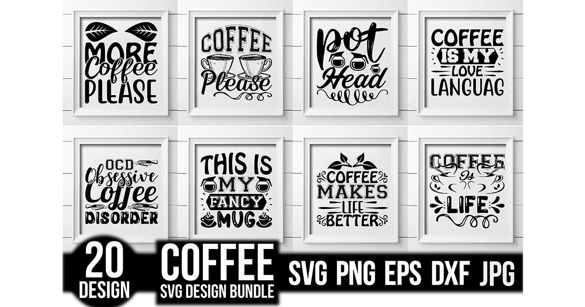 Coffee SVG Bundle 11 - CraftNest - Digital Crafting and Art