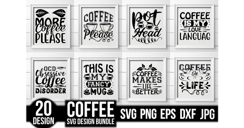 Coffee SVG Bundle 11 - CraftNest - Digital Crafting and Art