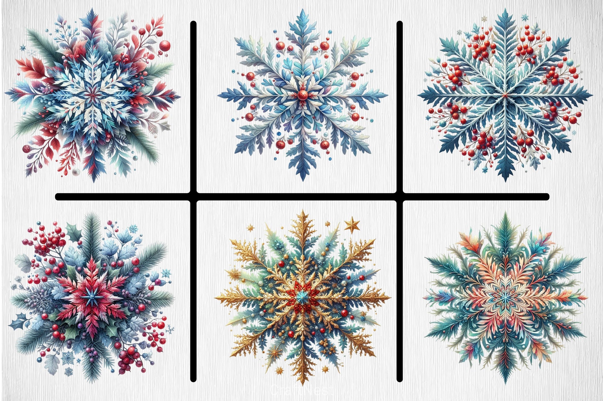 Snowflake Clipart Bundle - CraftNest - Digital Crafting and Art